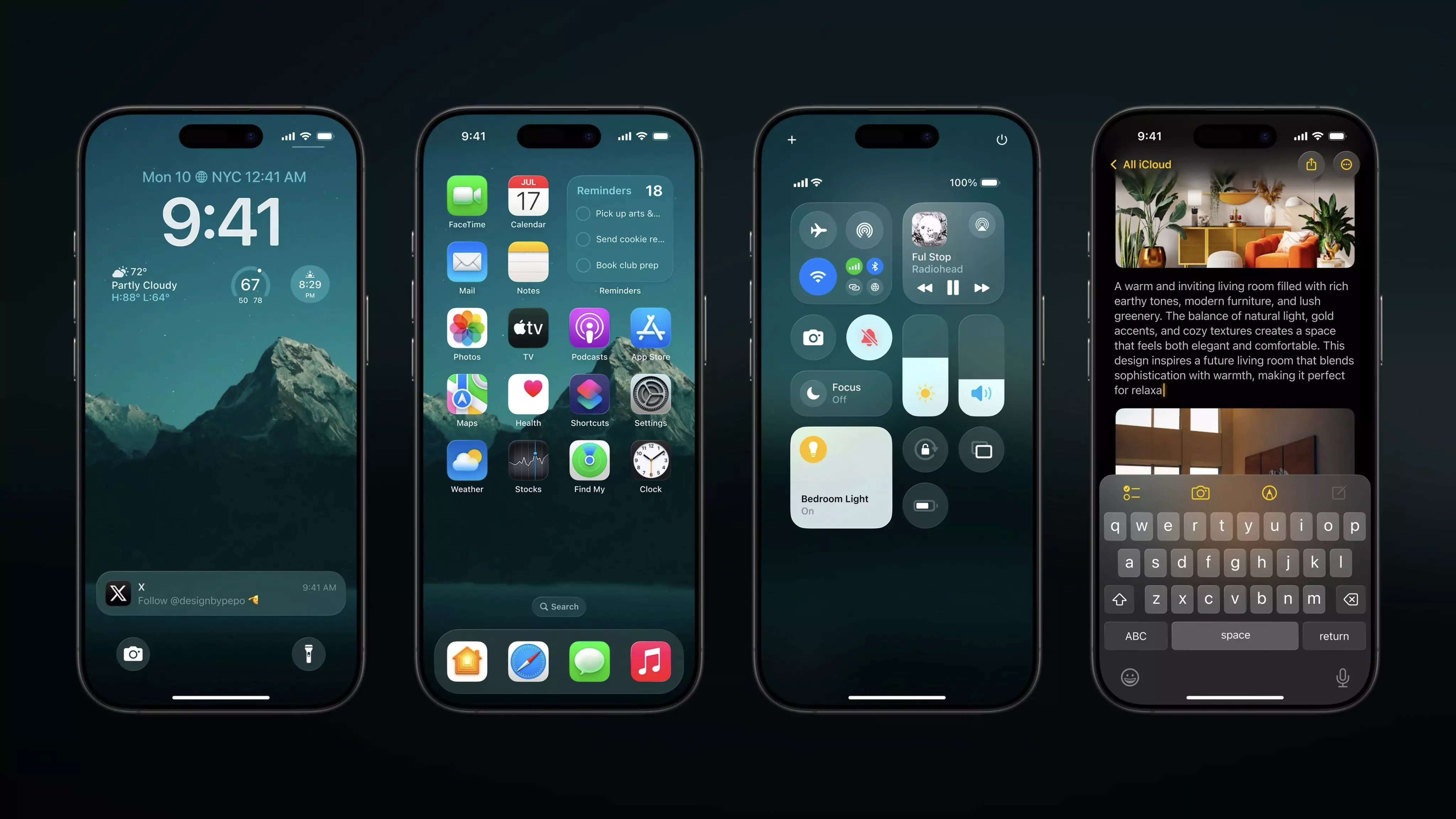 تصاویر پیش فرض از ios26