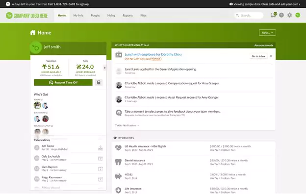 BambooHR: ساده و کاربرپسند برای کسب‌وکارهای کوچک