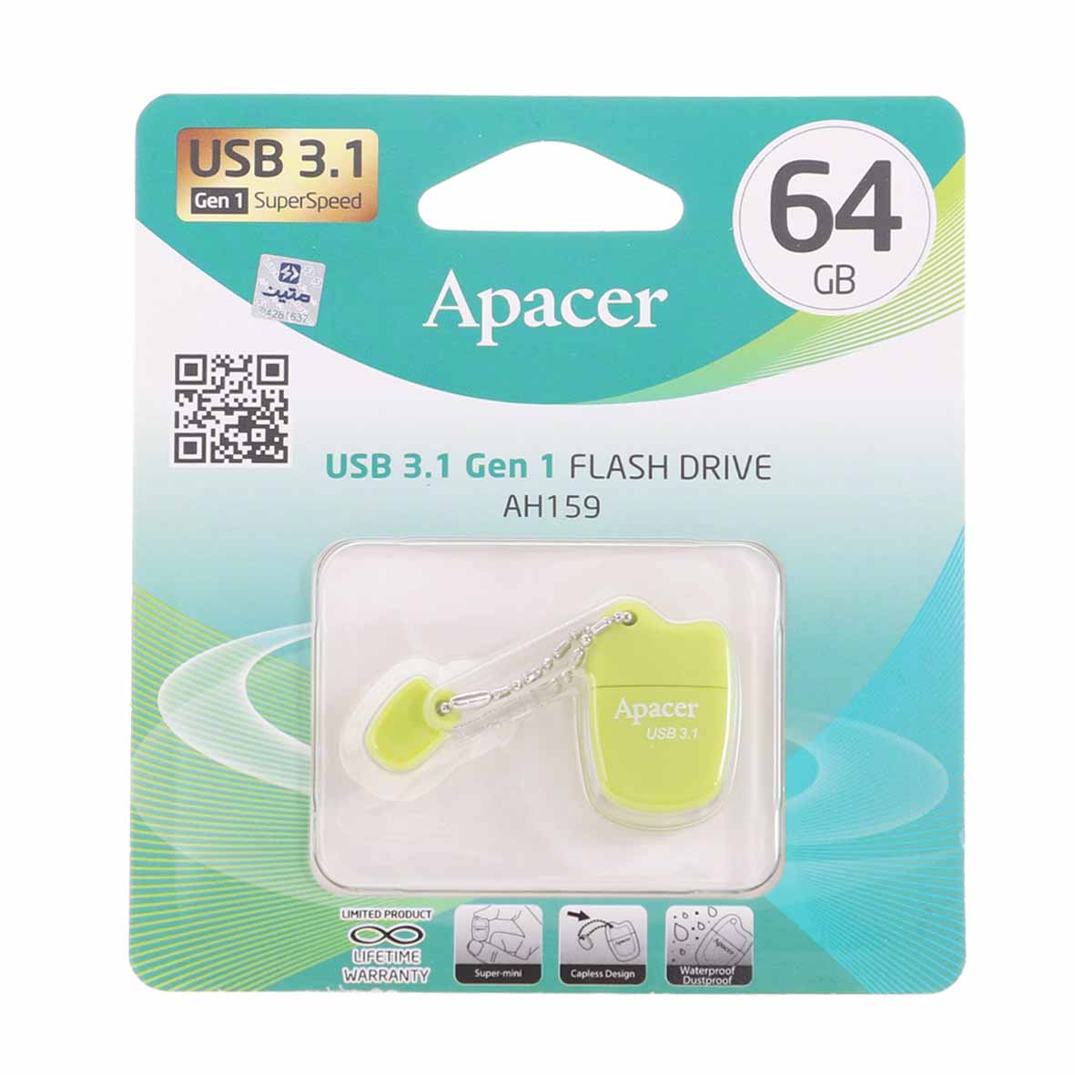 apacer ah159 usb31 flash memory 64gb sbz garanty mtyn