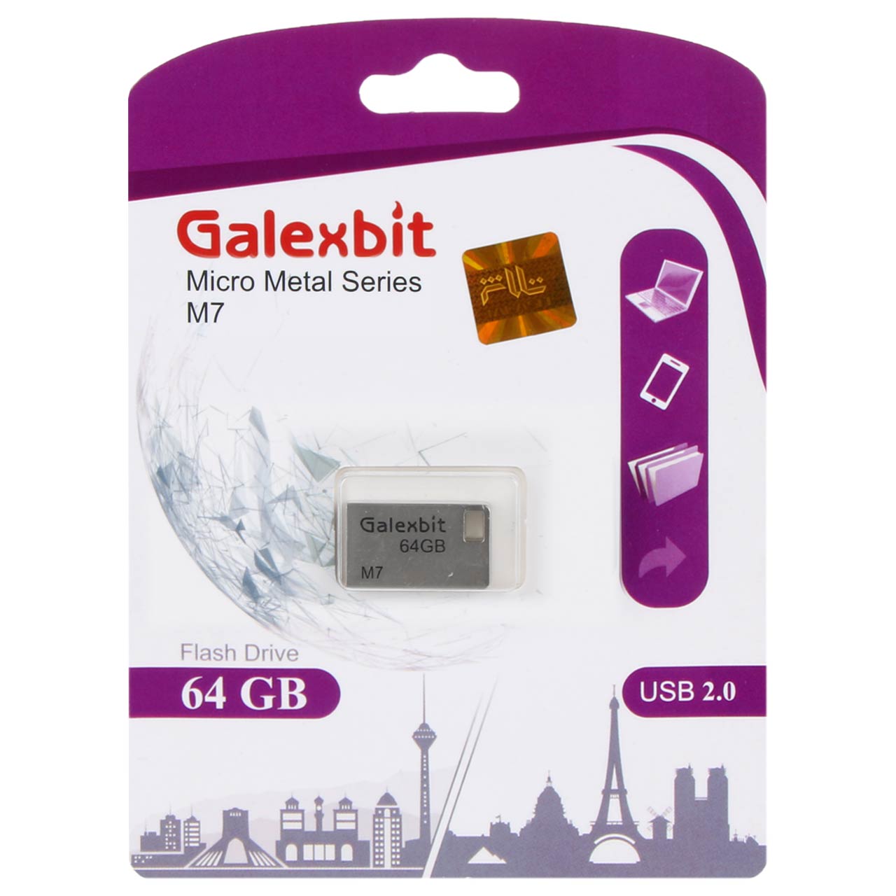 galexbit micro metal series m7 usb20 flash memory 64gb garanty tlash