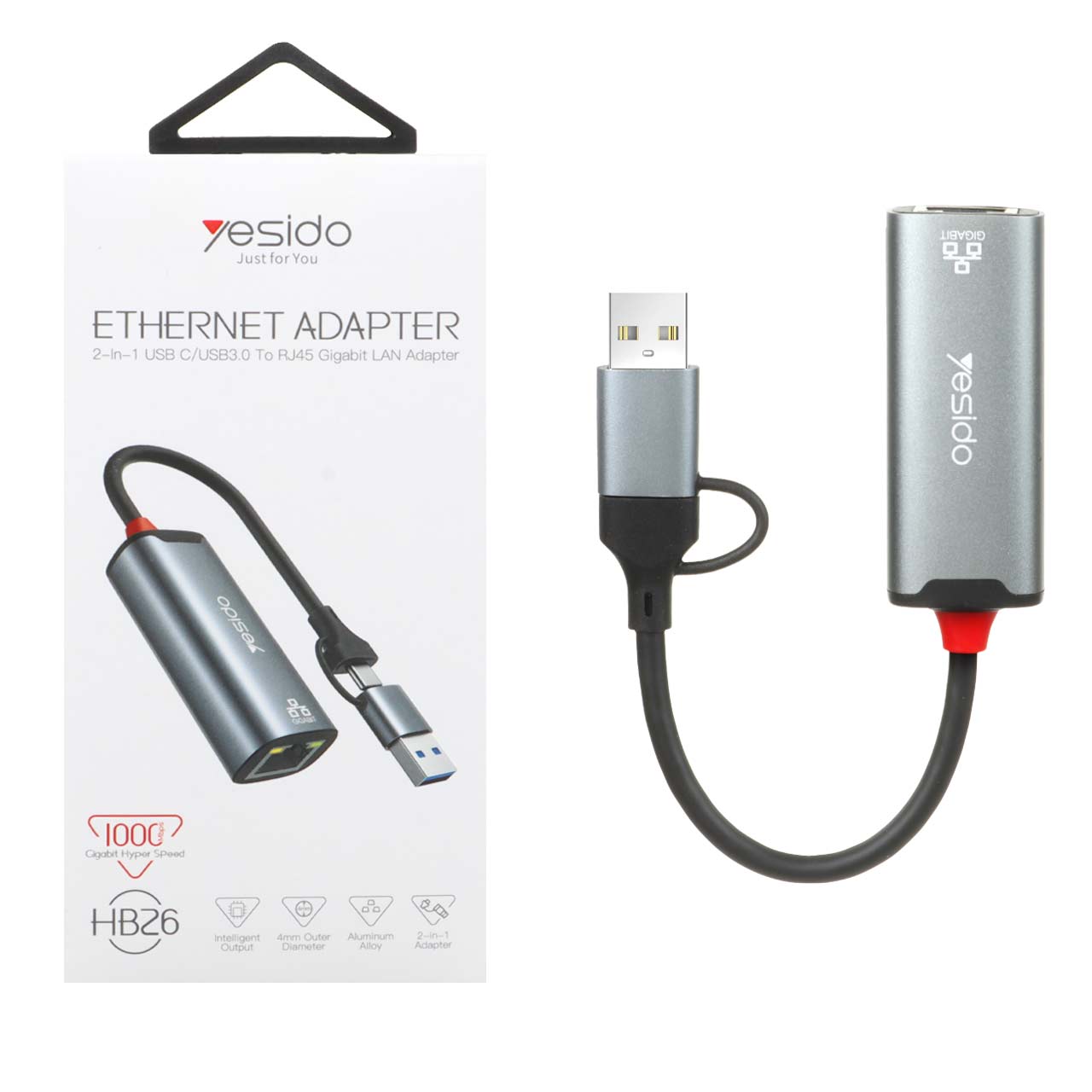 hab 2 port yesido usb30 mdl hb26 khakstry