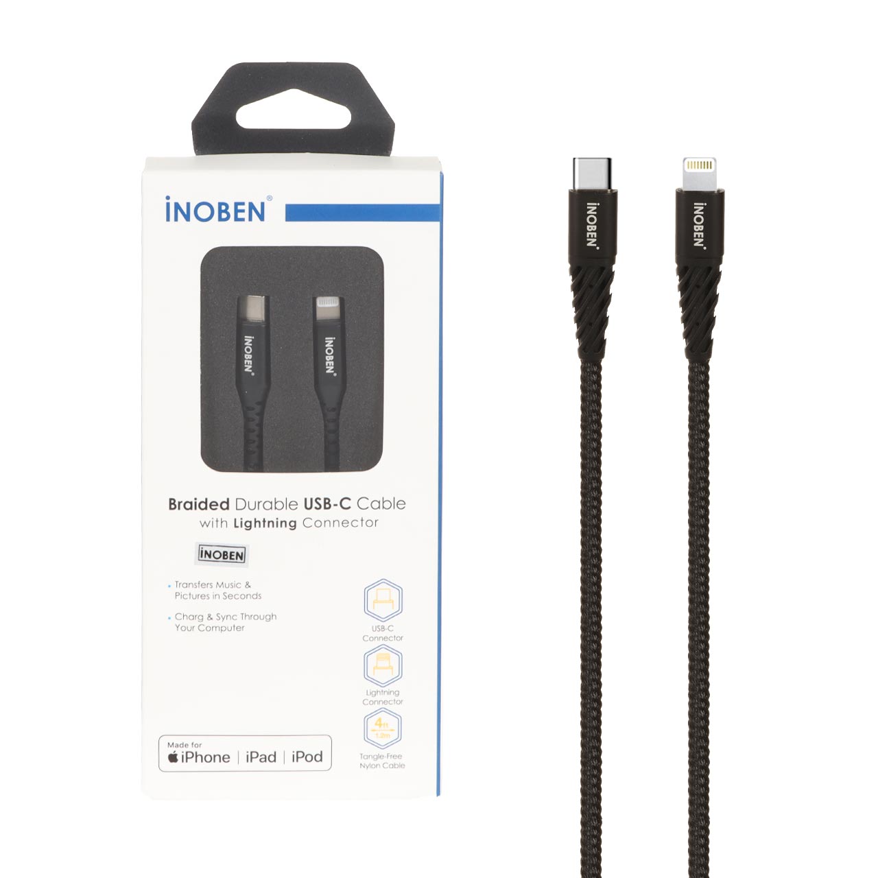 kabl sharzh inoben type c to lightning mdl inb 70101n mshky