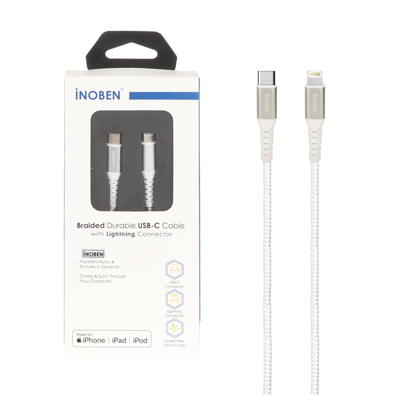 kabl sharzh inoben type c to lightning mdl inb 70102n sfyd