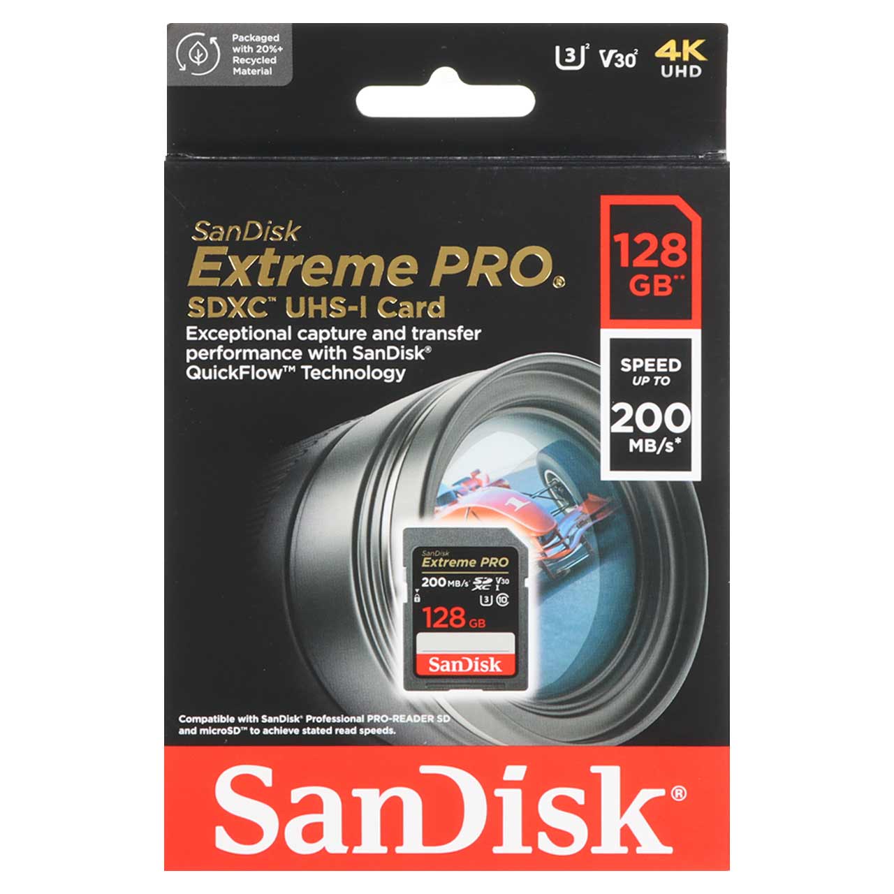 mkhsos dorbyn aakasy sandisk extreme pro sdxc uhs i u3 200mbs 128gb garanty soryn