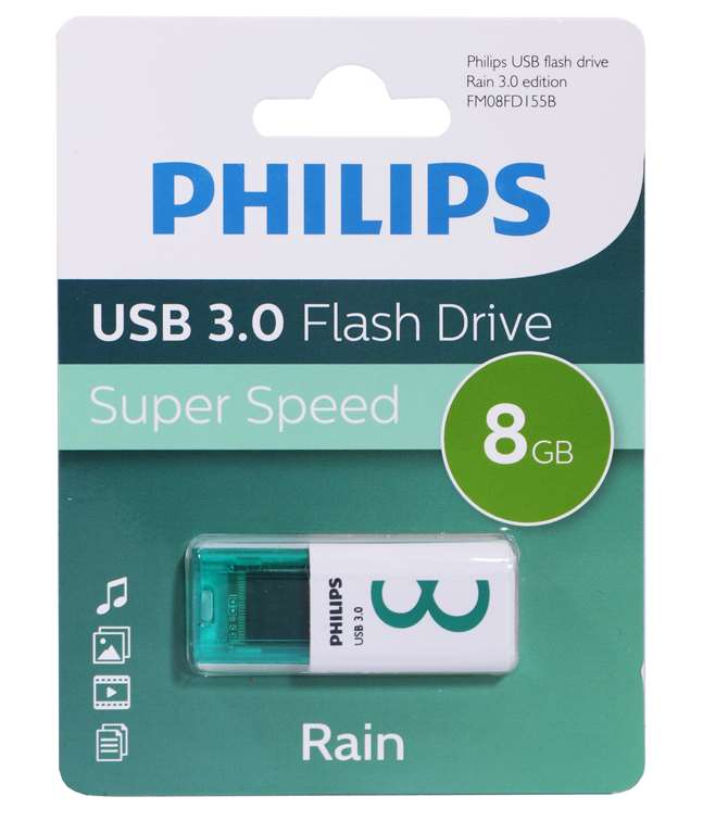 philips rain edition usb 30 flash memory 8gb
