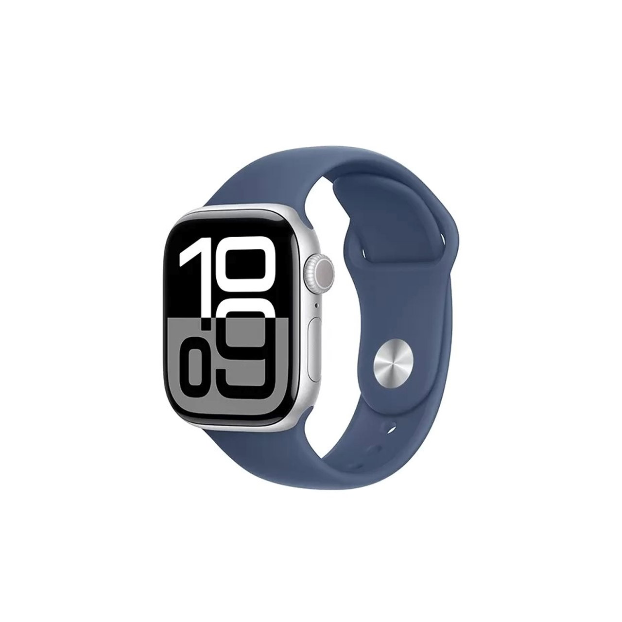 saaat hoshmnd apl oach sry 10 mdl silver al denim sb 46mm nkrh ay asly garanty 18 mahh shrkty