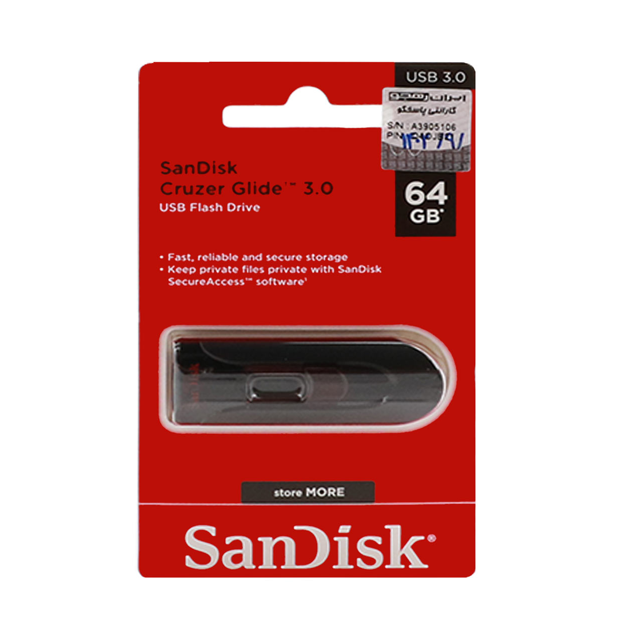 sandisk cruzer glide usb30 flash memory 64gbgaranty ayran rhgo