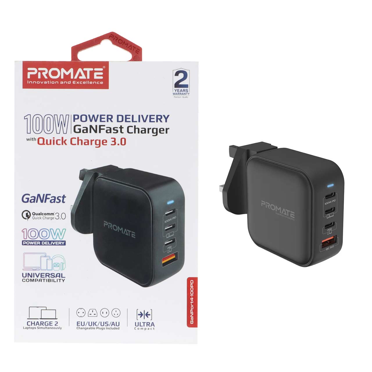 sharzhr dyoary fst o pd chhar port promate mdl ganport4 100pdmulti plug 100w mshky