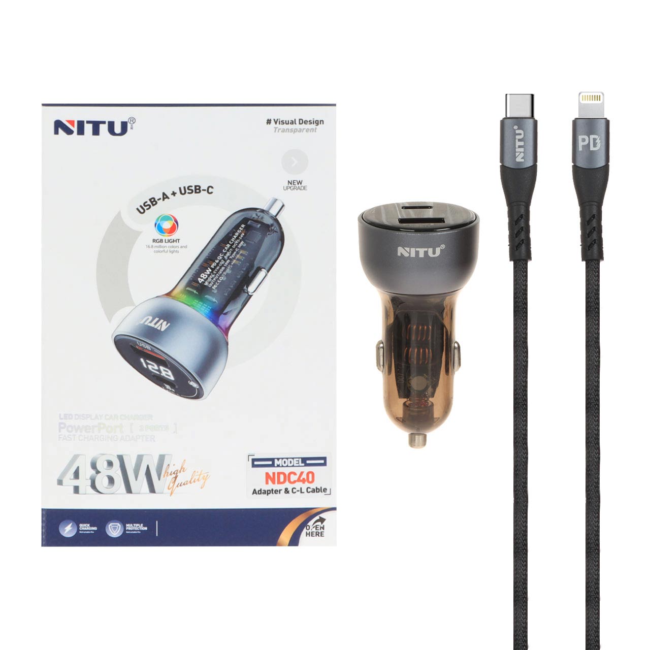 sharzhr fndky fst o pd do port nitu mdl ndc41 48w bh hmrah kabl sharzh type c to lightning khakstry
