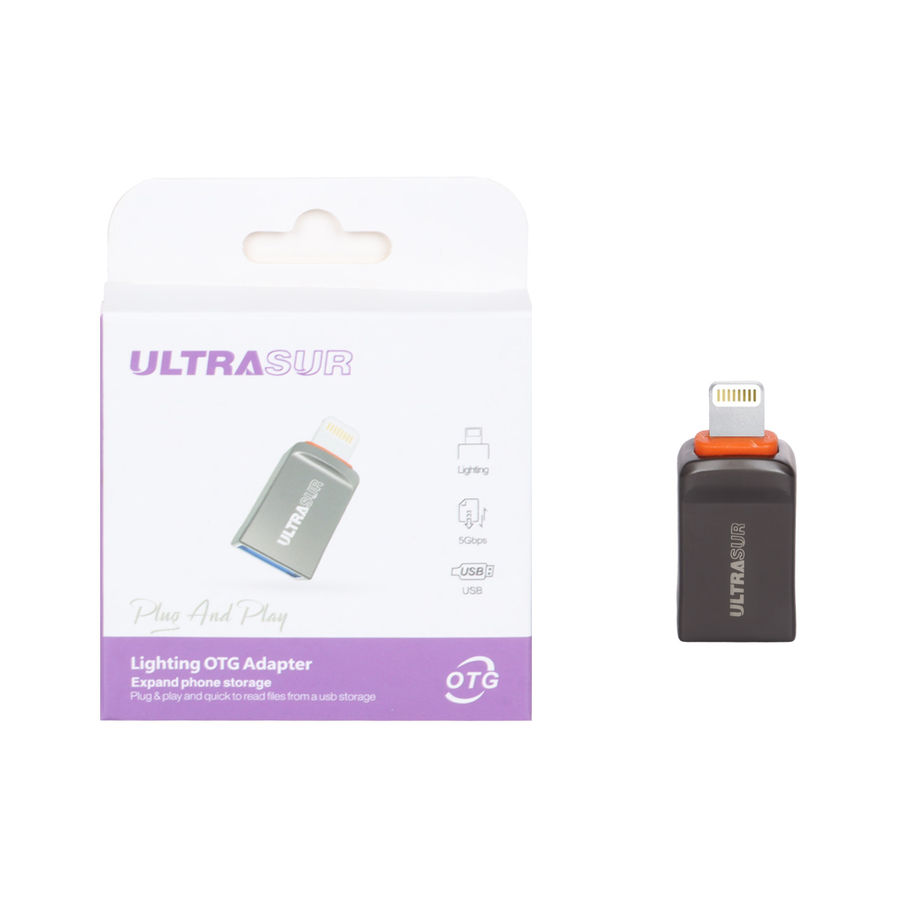 tbdyl ultrasur otg lightning to usb khakstry