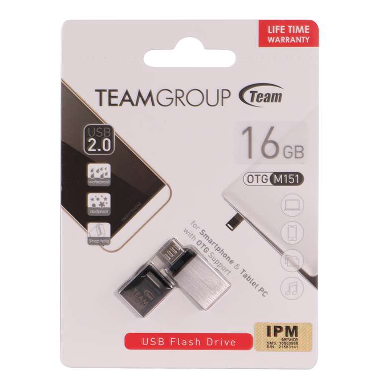 teamgroup otg m151 silver usb20 flash memory 16gb