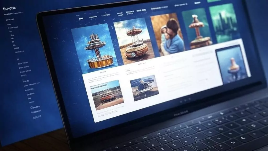 یک اسکرین دارای محتوا